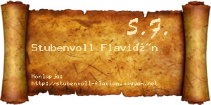 Stubenvoll Flavián névjegykártya